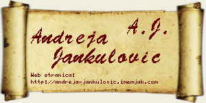 Andreja Jankulović vizit kartica